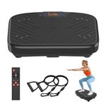 WATEYA Vibration Plate Exercise Machine, Whole Body Vibration Platform for Lymphatic Drainage, Fat Burning & Weight Loss, 1-200 Adjustable Speeds Vibration Equipment for Home Use (Matte Black)