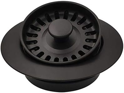 GZILA Garbage Disposal Strainer and Stopper with Decorative Disposal Flange in Black, Fit 3.5 Inch Standard Drain Hole