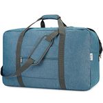 Travel Duffel Bag Foldable Packable Lightweight Weekender Luggage Duffle Overnight for Women and Men 60L (Navy Blue)