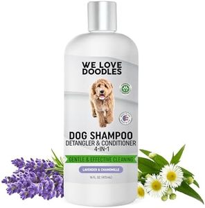 USDA Organic Dog Shampoo, Conditioner & Detangler - Best Shampoo for Goldendoodles, Poodles & Doodles - for Matted Pet Hair - Sensitive Skin Shampoo for Puppies - Made in The USA, 16OZ (Lavender)