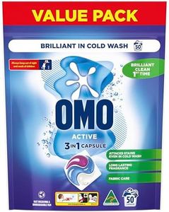 OMO Laundry Capsules 3 in 1 Active, 50 Pack
