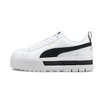 PUMA Women's Mayze Lth Wn's Sneaker, Puma White Puma Black, 6 UK