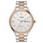 TIMEX Men Stainless Steel Analogue Silver Dial Watch - Tweg18423, Band Color-Multicolor