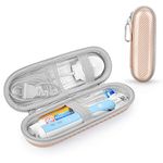 Case for Braun Oral B/Oral-b Pro/Philips Sonicare/Fairywill Sonic Electric Toothbrush with Accessories Storage, Portable Holder Travel Protective Cover (Rose Gold)