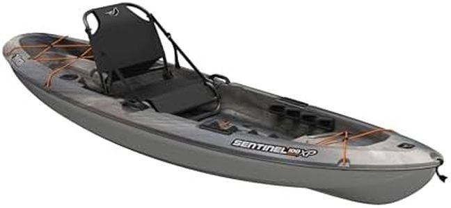 Pelican Sentinel 100XP Angler - Sit-on-Top Fishing Kayak - Lightweight Easy to Transport - 9.6 ft - Granite