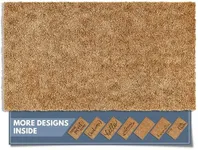 Barnyard Designs Doormat Welcome Mat for Outdoors, Large Front Door Entrance Mat, 30x17, Brown (Blank)