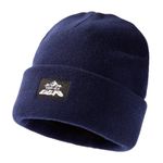 TOP-EX XL 100% Merino Wool Beanie Hats for Men Women Winter Thermal Polar Fleece Lined Beanies for Cold Weather Ski Running Hunting Walking Navy L/XL