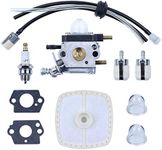 Haishine Carburettor Fuel Air Filter Line Primer Bulb Kit for Zama C1U-K54A Mantis Spider 7222 Echo 12520013123 2-Cycle Tiller Cultivator