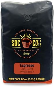 San Diego Coffee Espresso, Dark Roast, Whole Bean Coffee, 5-Pound Bag Café en grano tostado