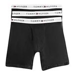 Tommy Hilfiger Men's Underwear Cotton Classics 3-Pack Boxer Brief, Black, Medium