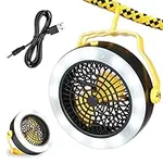 Wise Owl Outfitters Camping Fan for Tent, Hurricane and Outages Emergencies - USB or Battery Operated Camping Fan w/ 12 Ultra-Bright LED Lights, Handle, and Hook - Camping Accessories and Gear