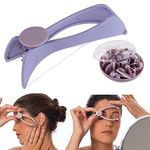 Fezda Women's Eyebrow Face and Body Hair Threading Tweezer Kit Used For Eyebrows Lining & Trimming, Face, Chin & Upper Lip Hair Removing Tool/machine/epilators (Purple)