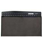 kwmobile Dust Cover Compatible with Universal Keyboard (L) - Computer Keyboard Protector Fabric Case - Dark Grey