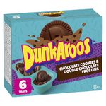 Betty Crocker Dunkaroos Chocolate Cookies and Double Chocolate Frosting, Package of 6 Trays of Dunkaroos