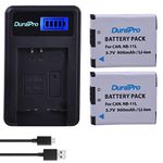 DuraPro 2Packs NB-11L NB-11LH Li-ion Battery + LCD USB Charger for Canon PowerShot A2300 A2400 A2500 A2600 A3400 A3500 A4000 IS, ELPH 110 115 130 320 340 HS, IXUS 265 132D 140 155 150 145