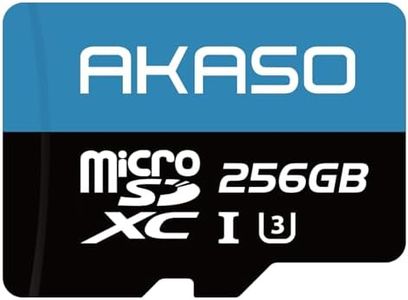 AKASO 256GB microSDXC U3 Memory Card - Up to 100MB/s, UHS-I C10, U3, Full HD, 4K UHD, MicroSD Card