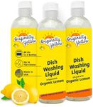 Originally Yellow USA Made Lemon Natural Dish Soap | Hypoallergenic Soap Great For Sensitive Skin as well as Pet & Baby Safe | Bulk 3 Pack