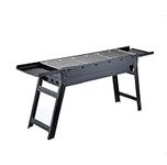 Cuisiland Small Portable BBQ Grill Foldable for 2-3 Person 24x8x15" Charcoal Grill for Outdoor, Camping, Picnic