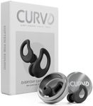 CURVD Everyday Earplugs – Ultra Soft, Customizable Sleep, Travel, Sensitivity, Noise Protection, for Sound Canceling Isolation, up to -30dB Reduction, NRR 15, Reusable and Sustainable (Black)