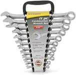 Titan 17327 SAE Raised Panel Combo Wrench Set, 11 Piece