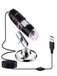 R A Products 50X to 1000X 8LED USB 3D Digital Microscope Endoscope Magnifier PC Video Camera with Stand