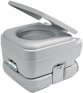 Hi-Gear Portable Flush Toilet with 13L Fresh Water & 10L Waste Tank, Lightweight, Durable, Hygienic, Easy to Clean, Ideal for in an Emergency, Camping, Festivals, Fishing Trips and Boating, Grey