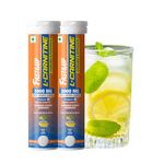 Fast&Up L Carnitine Tartrate 3000mg Effervescent Tablets | Triple Action L-Carnitine Supplement with Garcinia Cambogia & Potassium | Fat Burner for Weight Loss, Energy & Lean Body | Lemon Flavour, 10 Tabs (Pack of 2)