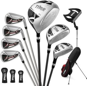 Golf Clubs Set for men right hand black 8 pieces