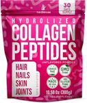 InstaSkincare Collagen Peptides Powder for Women Hydrolyzed Collagen Supplements Types I - III Non-GMO Grass-Fed Gluten-Free Kosher Pareve Unflavored Easy to Mix Healhty Hair Skin Joints 10.58 Oz