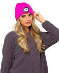 Undercover Ladies Beanie LED Light Hat GL598 Hot Pink