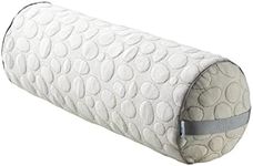 Kingnex Adjustable Bolster Roll Pillow Under Knees to Relief Lower Back Pain or Between Legs for Side Sleepers Shredded Memory Foam Cylinder 20x8