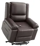 GarveeHome Oversized Wide Power Lift Recliner Chair - Heat and Massage, Adjustable Back and Legs, PU Leather Electric Lift Chair Designed for The Elderly and People with Mobility impaired