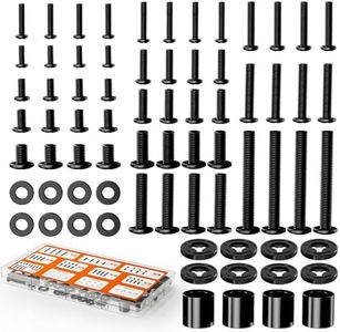 PUTORSEN M4 M5 M6 M8 TV Mount Screws Kit, Universal TV Mounting Hardware with Washers & Spacers, VESA Screws for TV/Monitor up to 80", Replacement Screws for Wall Mount, Black