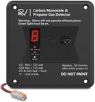 RV Carbon Monoxide and Propane Detector, 2 in 1 Dual CO/LP Gas Alarm,Replace The Old 31011,100dB Loud Alarm,12V DC for Motorhome Travel Trailer, Motor Coach, Truck Camper (Flush Mount-Black)