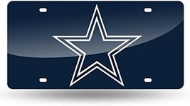 NFL Color Laser Cut Auto Tag, Unisex-Adult, LZC1801, Dallas Cowboys, One Size Fits All