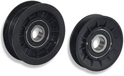 GX20286 GX20287 V-Idler Pulley & Flat Pulley Kit/Drive Belt Idler Kit for J-OHN Deere Mower Decks LA100 LA105 LA110 LA115 LA120, Replaces 1760097, 690409, 690409MA.