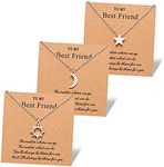 PINKDODO Friendship Gifts for Women, Bff Friendship Necklace for 3 Girls, Best Friend Birthday Christmas Gifts for Women Friends Female Sister Teen Girl