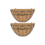 GARDEN KING 12 INCH Heart Design Coir Wall Baskets, Natural Coir Planter Baskets for Flowers, Balony Pots and Planters, Ideal for Home & Garden Decorations (Set of 2 PCs)