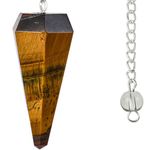 Dowsing Pendulum Healing Crystals Orgonite Crystal Point Scrying Dowser 100% Genuine Gemstone Crystal Pendulum Handcrafted Healing Crystal Gifts,Witchcraft Supplies (Tiger Eye)