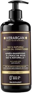 Kerargan - Acondicionador Anti-Caída con Aceite de Ricino - Desenredante & Nutritivo para Cabello Seco y Quebradizo - Enriquecido con Queratina y Aceite de Argán -Sin sulfatos,GMO,aceite mineral-500ml