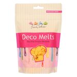 FunCakes Deco Melts Yellow - Dip, Drip, Drizzle and Decorate Melt in The Microwave and Pour in Every Shape Make Candy, Drip Cakes, Lollipops and Decorate Cakes, Cookies and Cupcakes AZO Free 250 g