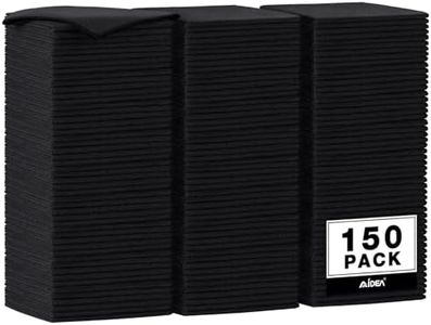 AIDEA Microfiber Cleaning Cloth Black 150PK, Microfiber Towels for Cars, Premium Car Cloths, Dusting Cloth Lint Free Cleaning Rags for SUVs, House, Kitchen, Window, Workshops,12×12"