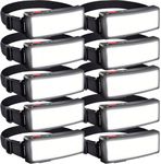 LETOUR 10 Pices LED Head Torch, Rechargeable COB Head Torch Super Bright Headlamps 1000Lumen Lightweight Waterproof Headlight 3 Modes Work Light, 1200mAh Adjustable LED Headlamp for Camping, Hiking