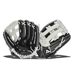 Akadema Prosoft Elite Series Baseball Outfielders Gloves, Black/Silver, Left Hand