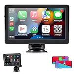 Wireless Carplay Android Auto Portable Easy Install Car Screen Smart Display Stereo for 12V 24V VAN 7'' IPS Touch Screen Bluetooth 5.0 Mirror Link