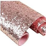 DHHOUSE Rose Gold Chunky Glitter Wallpaper, Self Adhesive Glitter Wallpaper for Walls