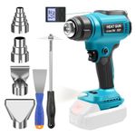 Cordless Heat Gun, Wireless Hot Air Gun for Makita 18v with Digital Screen Accessories up to 550°C for Vinyl Film Shrink tubing, Welding, Drying (Without Battery & Charger)