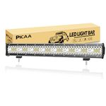 PICAA LED Light Bar 8D Tri-Row 23in 480W Spot Flood Combo Beam LED Work Lights Bar Lamp Light for Car Tuck Offroad Driving Lamp SUV UTE 4WD 12V 24V Waterproof Driving Work Lamp 6000K