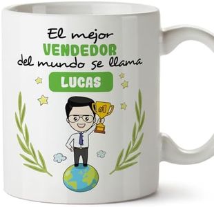 MUGFFINS Tazas Personalizadas para VENDEDOR hombre - En Español - Eres Mejor del Mundo - 11 oz / 330 ml - Regalo Personalizable original y divertido