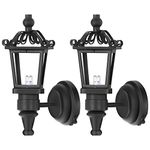 NUOBESTY 2pcs Wall Lamp Mini Furniture Melody Jane Dollhouse Kitchen Miniature Dollhouse Lighting Accessories Wall Decor Fixture Tiny House Outdoor Chandelier Mini Wall-mounted Lamp Plastic